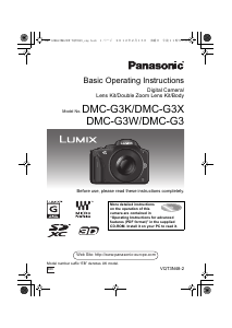 Handleiding Panasonic DMC-G3KEB Lumix Digitale camera