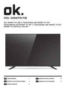 Manuale OK ODL 40661FN-TIB LED televisore