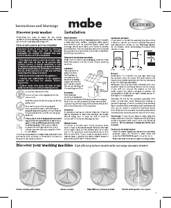 Manual de uso Mabe LMA76102CBBU Lavadora