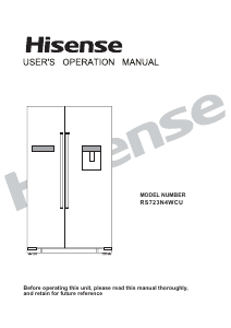 كتيب فريزر ثلاجة RS723N4WCU Hisense