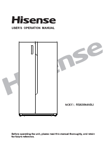 Bruksanvisning Hisense RS826N4ABU Kyl-frys