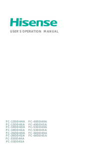 Handleiding Hisense FC-19DD4HA Vriezer