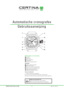 Handleiding Certina Sport C023.727.27.051.00 DS Eagle Chronograph Automatic Horloge