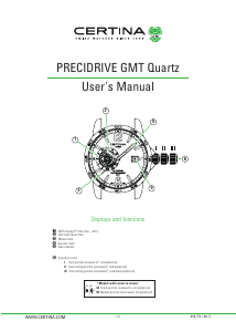 Handleiding Certina Sport C034.455.16.037.01 DS Podium GMT Horloge