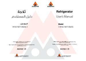 Bruksanvisning Alhafidh RFHA-TM710NDSS Kyl-frys