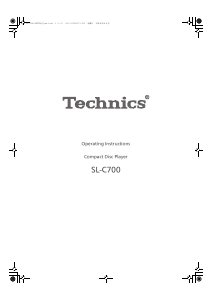 Handleiding Technics SL-C700E CD speler