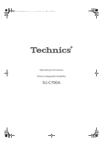 Handleiding Technics SU-C700AEB Versterker