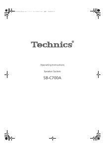 Handleiding Technics SB-C700AEB Luidspreker
