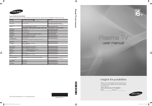 Käyttöohje Samsung PS50C679G3S Plasmatelevisio