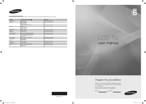 Bruksanvisning Samsung LA55B650T1R LCD TV