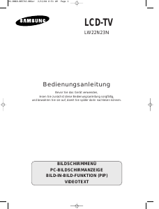 Bedienungsanleitung Samsung LW22N23N LCD fernseher