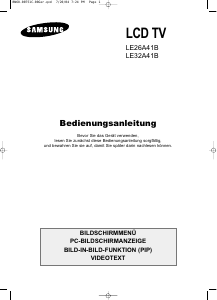 Bedienungsanleitung Samsung LE26A41B LCD fernseher