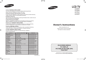 Bedienungsanleitung Samsung LE32R75B LCD fernseher