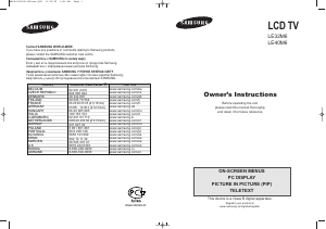 Bruksanvisning Samsung LE40M61BS LCD TV