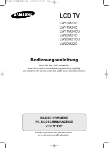 Bedienungsanleitung Samsung LW20M21CU LCD fernseher