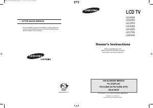 Bruksanvisning Samsung LE26R51BM LCD TV
