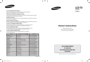 Bedienungsanleitung Samsung LE46F71B LCD fernseher