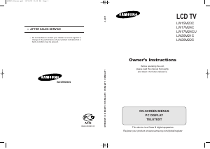 Bruksanvisning Samsung LW20M22CP LCD TV