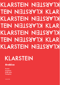 Bruksanvisning Klarstein 10033728 Arabica Brödrost