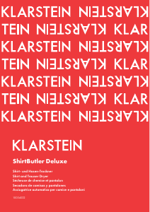 Manuale Klarstein 10034022 ShirtButler Deluxe Vaporizzatore indumenti