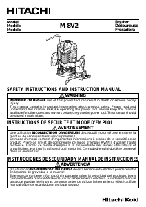 Mode d’emploi Hitachi M8V2 Défonceuse multifonction