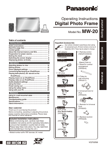Handleiding Panasonic MW-20GN Digitale fotolijst
