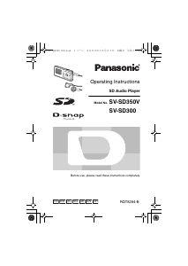 Bruksanvisning Panasonic SV-SD300 D-Snap Mp3 spelare