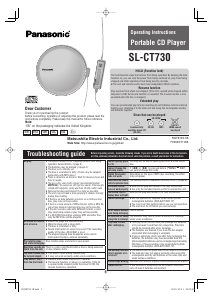 Manual Panasonic SL-CT730 Discman