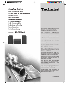 Manual de uso Technics SB-CSS140 Altavoz