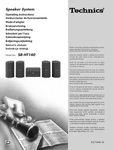 Manual de uso Technics SB-HT140 Altavoz