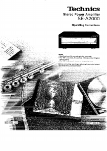 Manual Technics SE-A2000 Amplifier