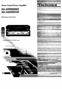 Bruksanvisning Technics SU-A800DM2 Förstärkare