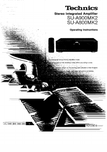 Bruksanvisning Technics SU-A800MK2 Förstärkare