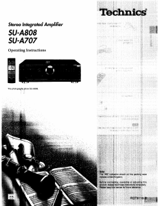 Bruksanvisning Technics SU-A808 Förstärkare