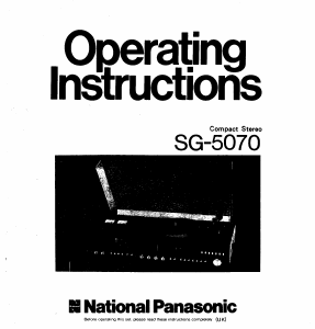 Bruksanvisning Panasonic SG-5070 Skivspelare