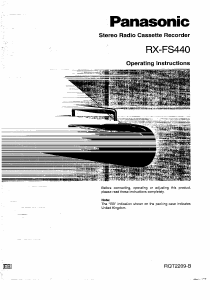 Bruksanvisning Panasonic RX-FS440 Stereoanläggning