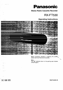 Bruksanvisning Panasonic RX-FT530 Stereoanläggning