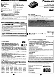 Bruksanvisning Panasonic SV-SD51EG Mp3 spelare