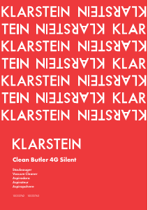 Bruksanvisning Klarstein 10033763 Clean Butler 4G Silent Dammsugare
