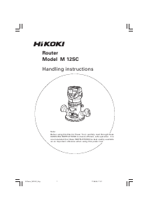 Handleiding Hikoki M 12SC Bovenfrees