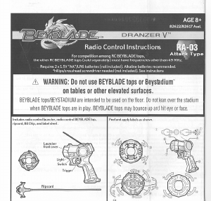 Handleiding Hasbro Beyblade Dranzer V RC