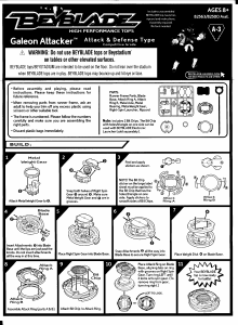 Handleiding Hasbro Beyblade Galeon Attacker
