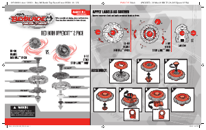 Handleiding Hasbro Beyblade Metal Fusion Red Horn Uppercut Dark Bull vs Storm Leone