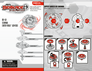 Handleiding Hasbro Beyblade Stamina Earth Virgo