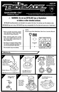 Handleiding Hasbro Beyblade Tops Bakushin-Oh