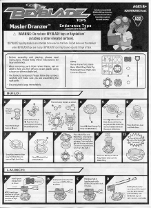 Handleiding Hasbro Beyblade Tops Master Dranzer