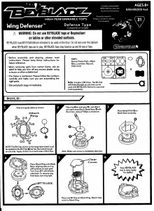 Handleiding Hasbro Beyblade Wing Defenser