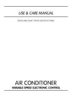 Manual Frigidaire FFRA102WA1 Air Conditioner