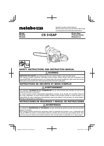 Mode d’emploi Metabo CS 51EAP Tronçonneuse