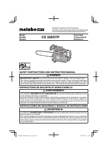 Manual Metabo CS 33EDTP Chainsaw
